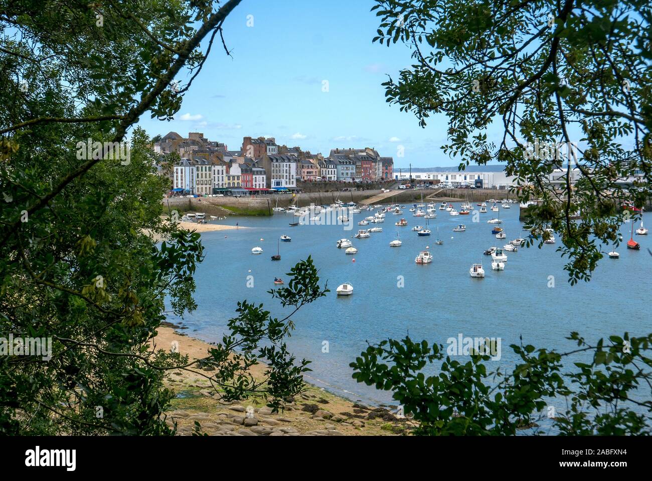 Un paysage de la Bretagne en été, France. mer, couleur de cette région en été Banque D'Images