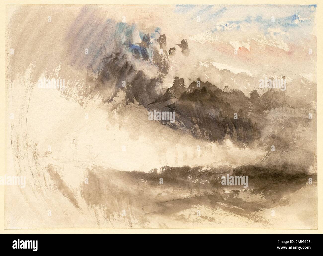 JMW Turner, ciel et mer, paysage peinture, 1826-1829 Banque D'Images