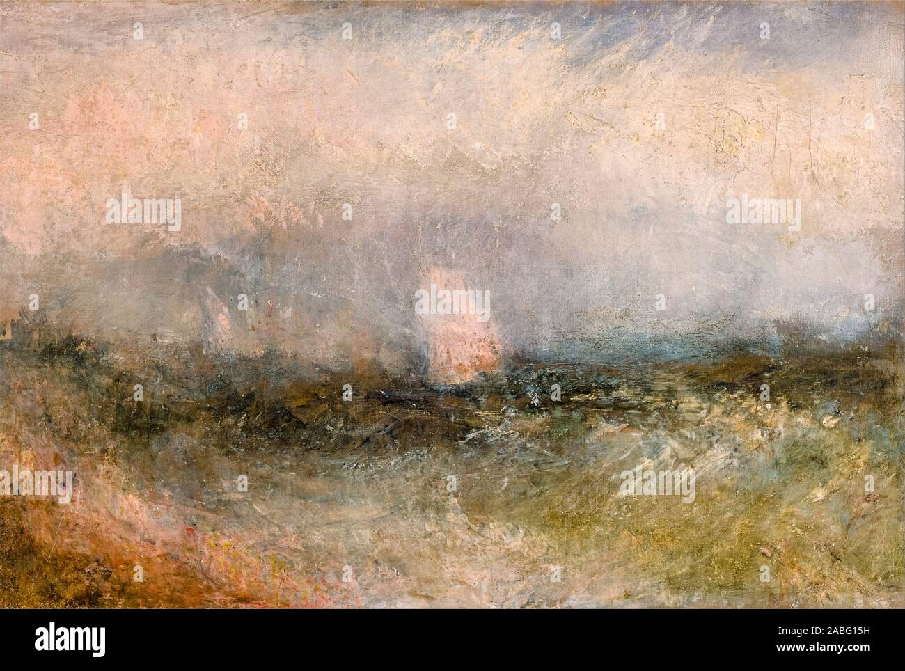 JMW Turner, au large de la Nore, (temps par grains), la peinture de paysages, 1840-1845 Banque D'Images