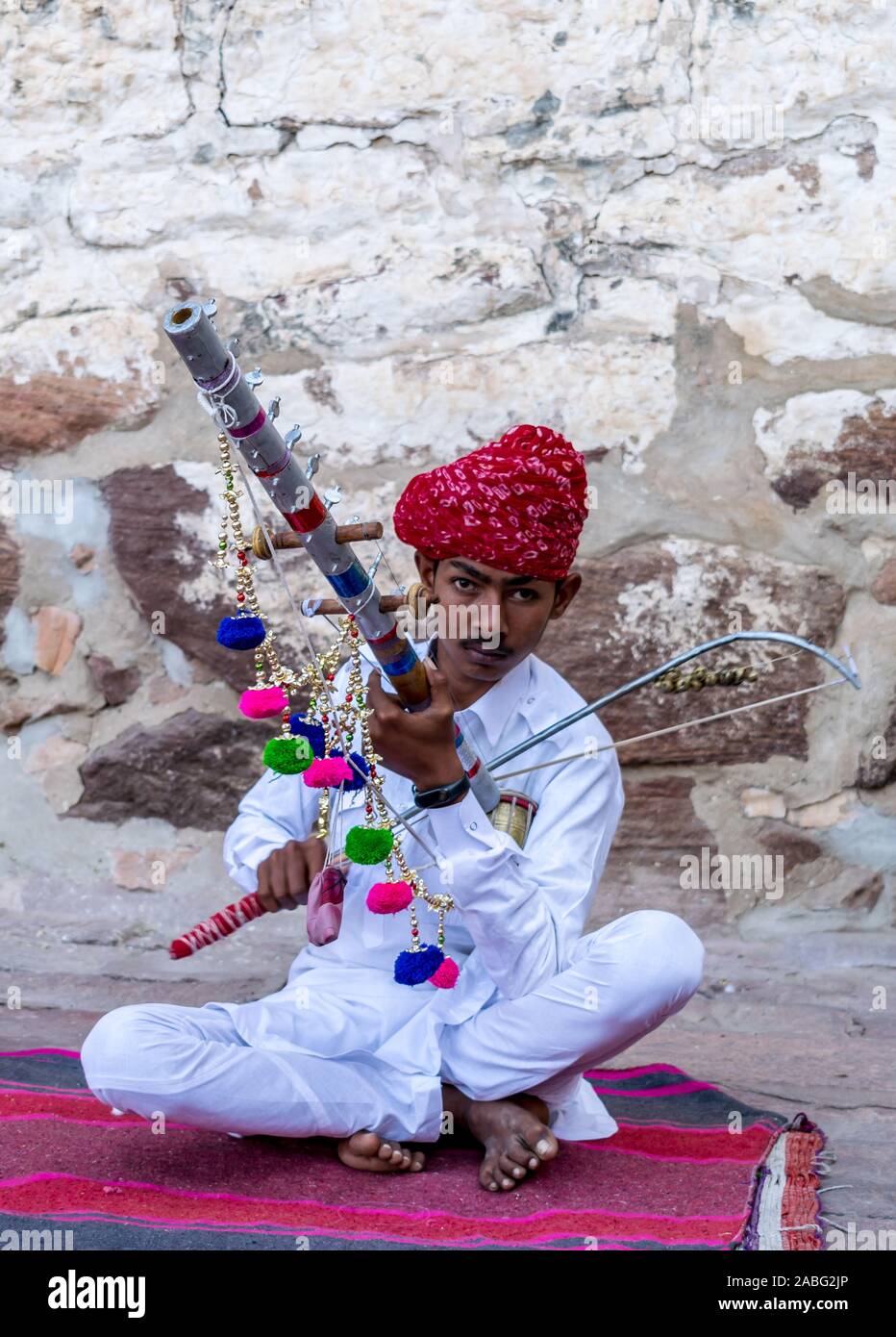 Rajasthan, Inde; 24-fév-2019; jouer de la musique populaire dans la rue Banque D'Images