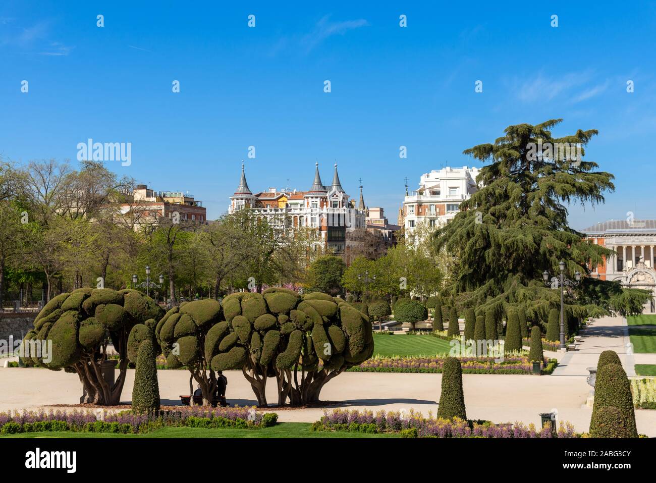 Le parc del Buen Retiro, Madrid, Espagne Banque D'Images