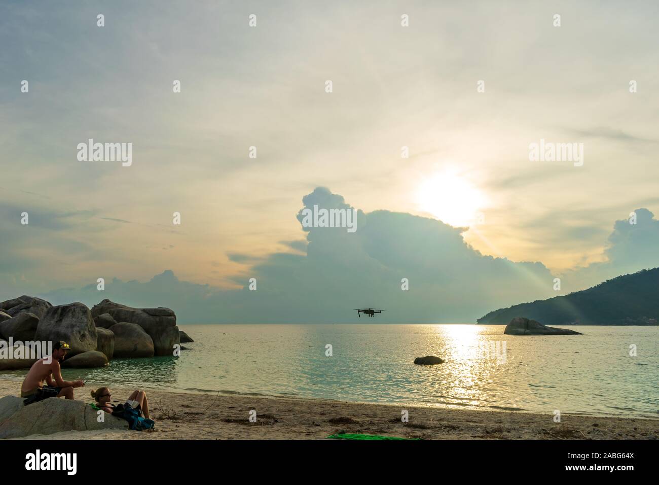 Bubble Beach, Besar, îles Perhentiennes, Malaisie; mai-2019; une belle plage Banque D'Images