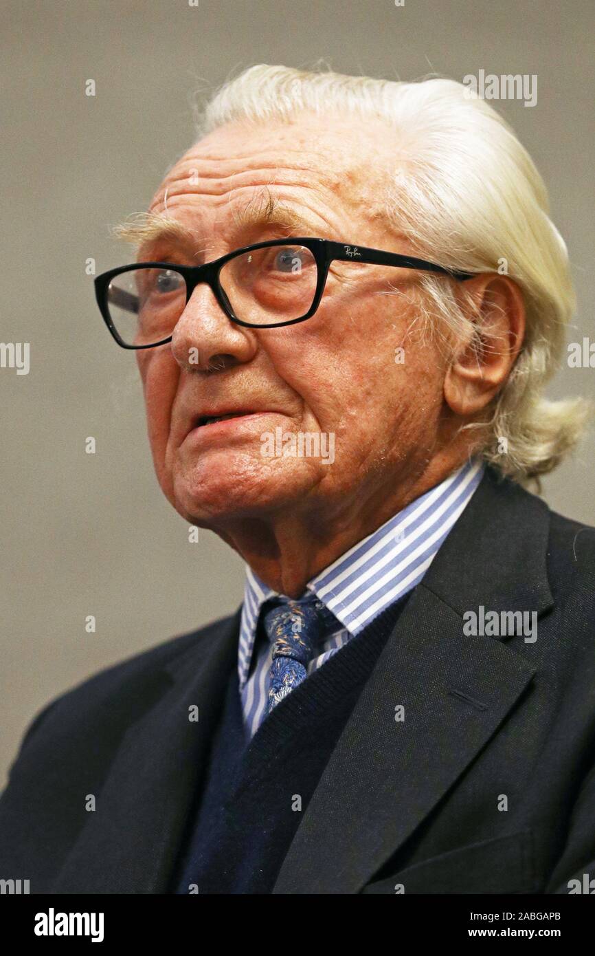 Lord Heseltine prononce un discours sur Brexit et l'élection à l'hôtel De Vere Grand Connaught Rooms, Londres. Banque D'Images