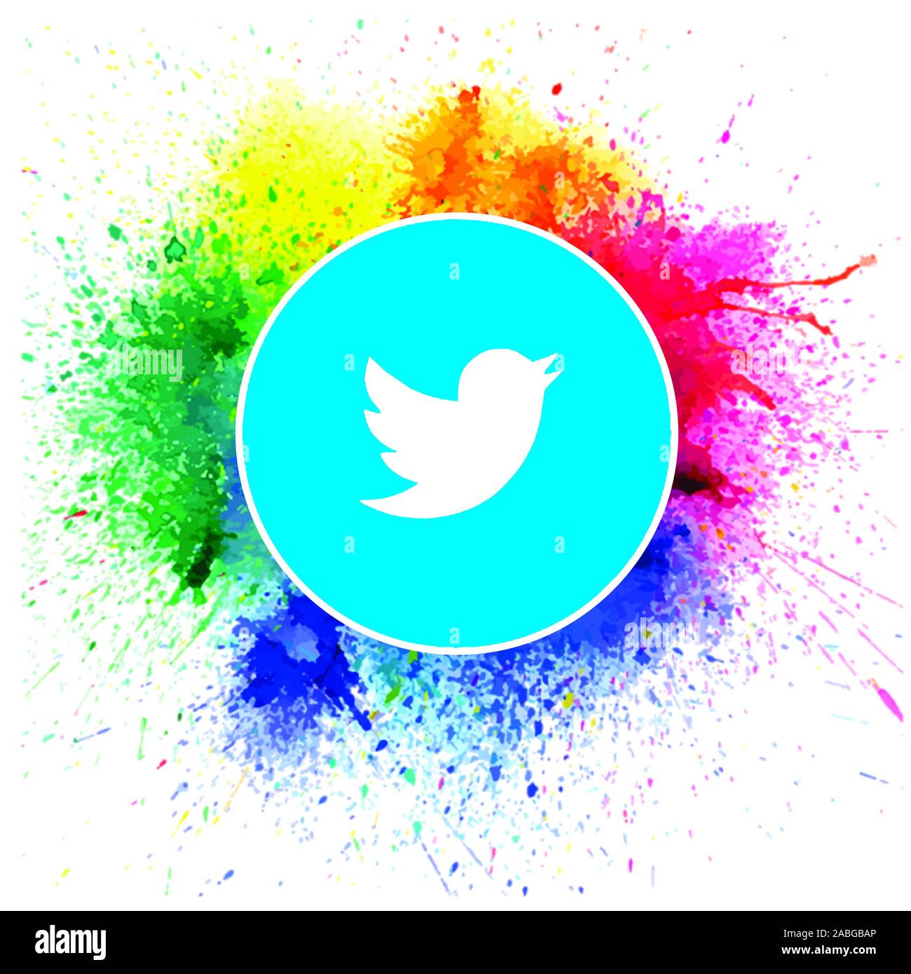 Médial social icônes colorées Banque D'Images