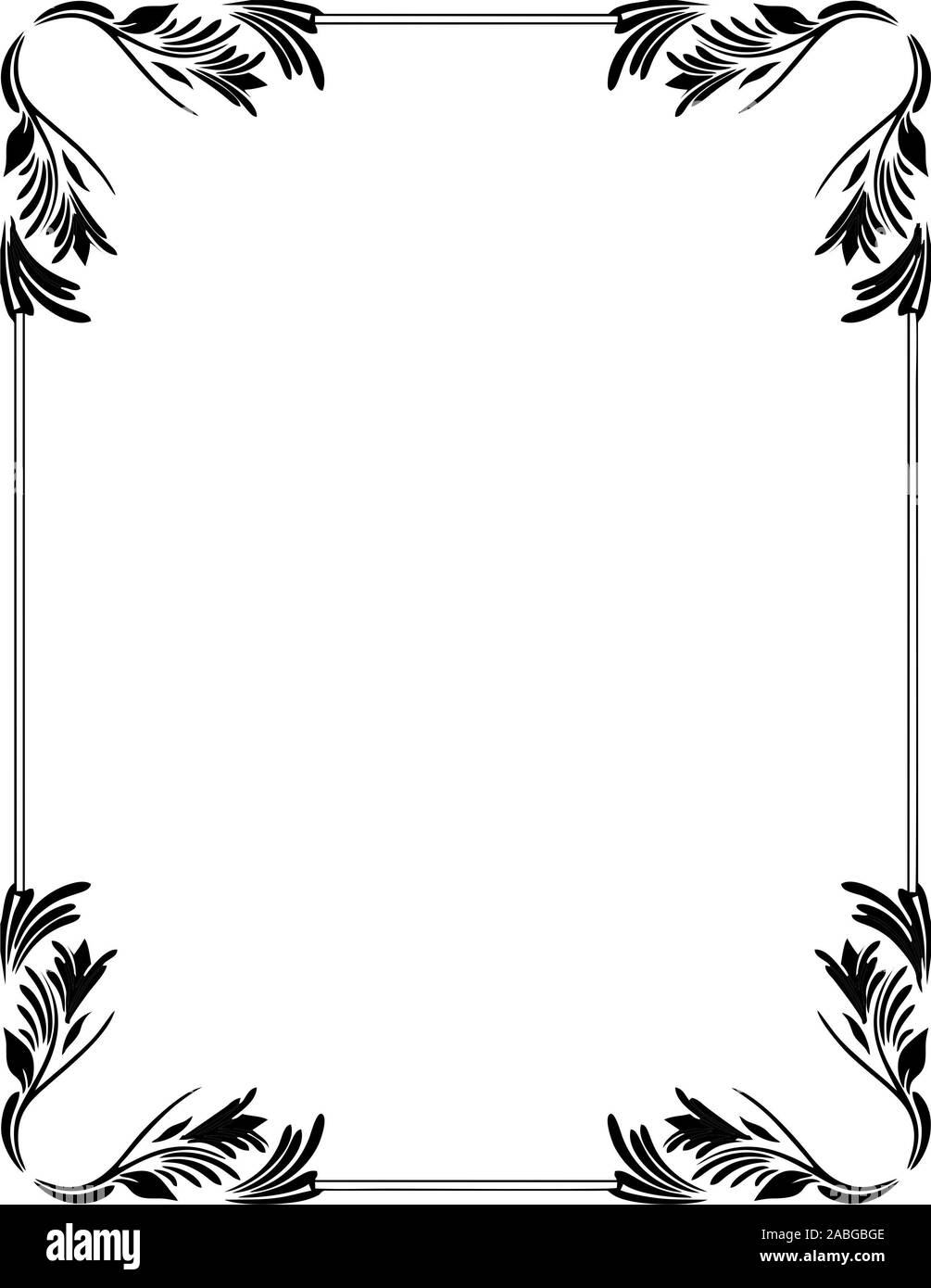 Cadre photo et dessins vectoriels frontière Banque D'Images