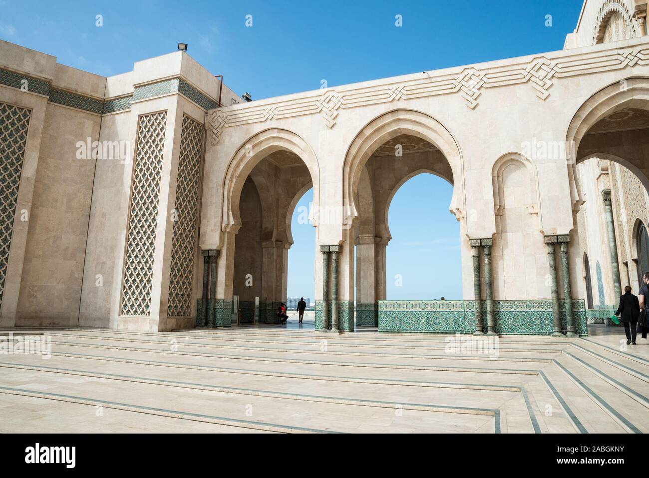 La Mosquée Hassan II ou Grande Mosquée Hassan II, Casablanca, Maroc Banque D'Images