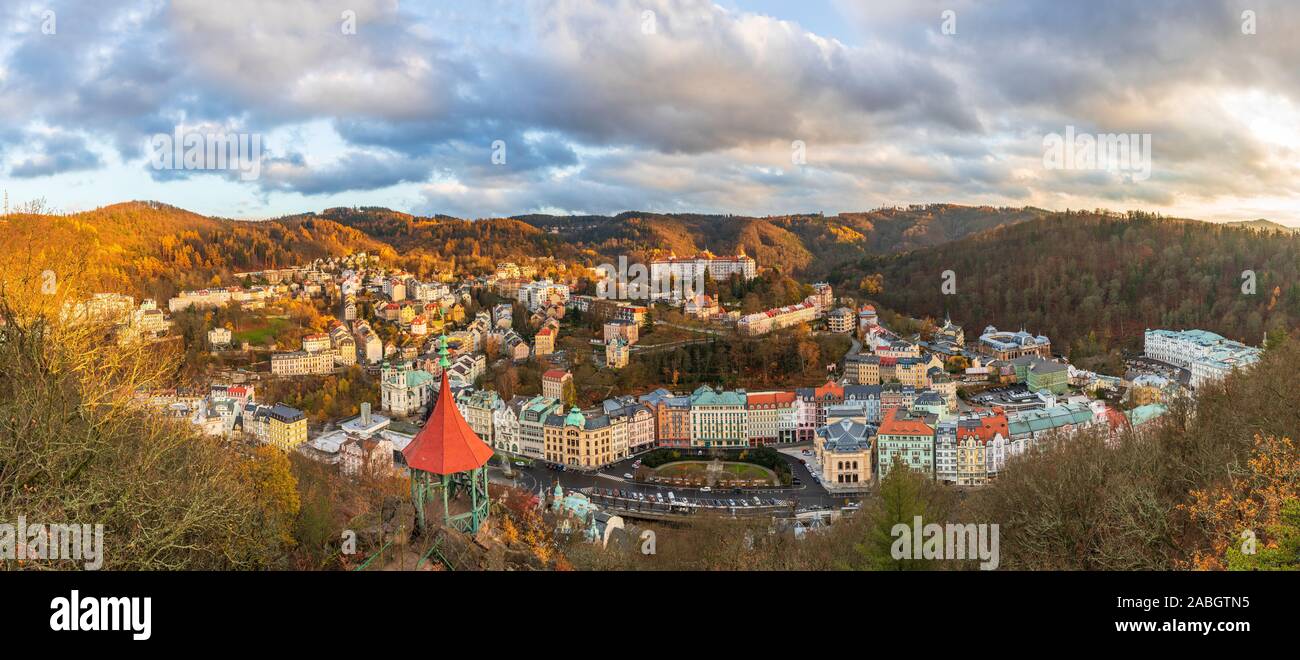 Le château de Loket près de la ville de Karlovy Vary en République Tchèque Banque D'Images