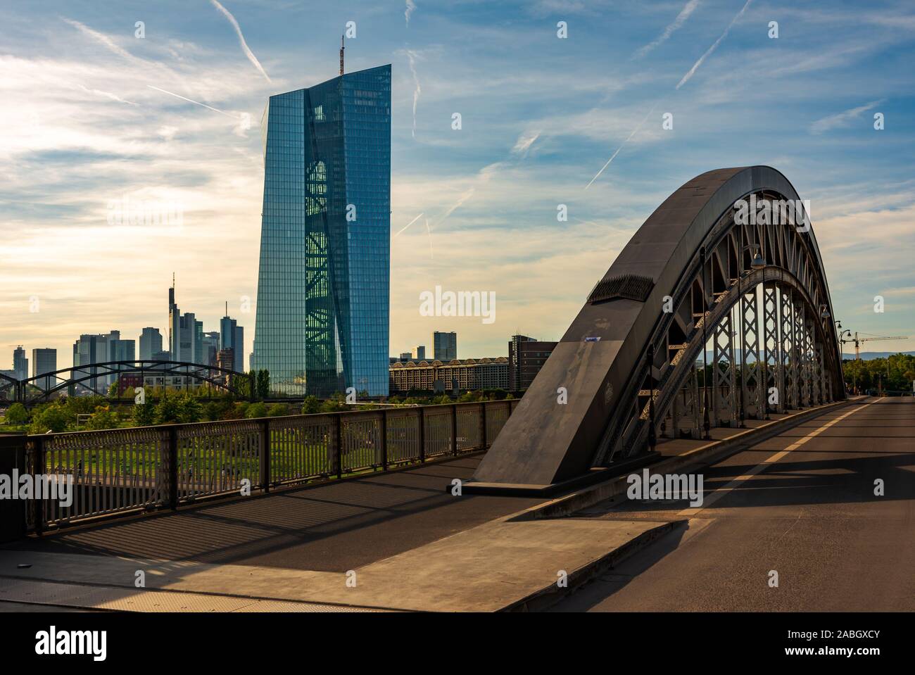 Francfort, Allemagne - 15 SEPTEMBRE : La Banque centrale européenne un la rivière principale de Francfort , Allemagne le 15 septembre 2019. Foto pris dans Schaumain Banque D'Images