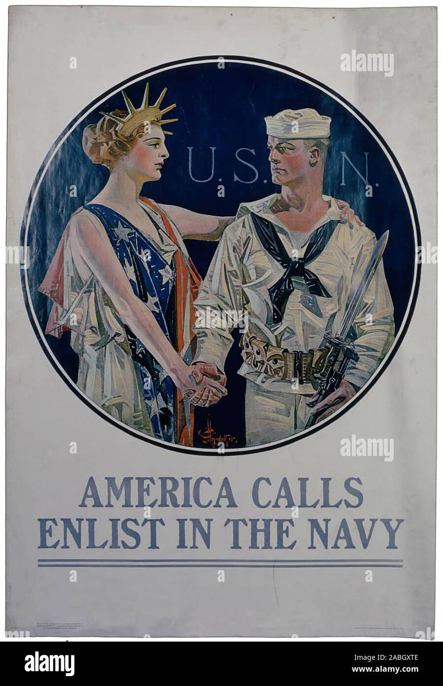 Dans l'affiche de la guerre patriotique grande résolution Banque D'Images