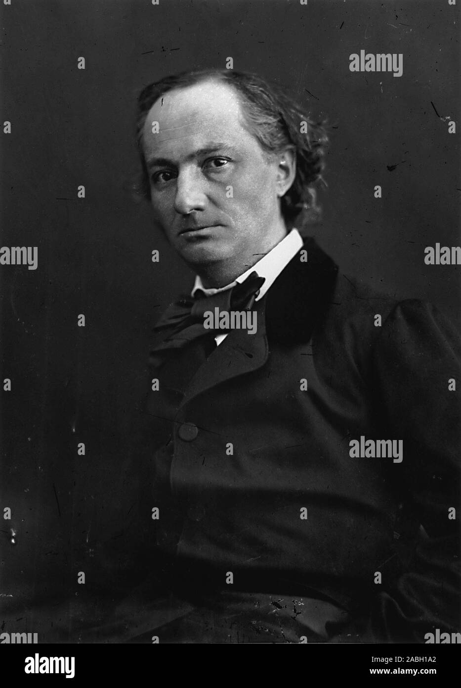 Portrait de Charles Baudelaire (1860), faite par le légendaire photographe français Felix Nadar Banque D'Images