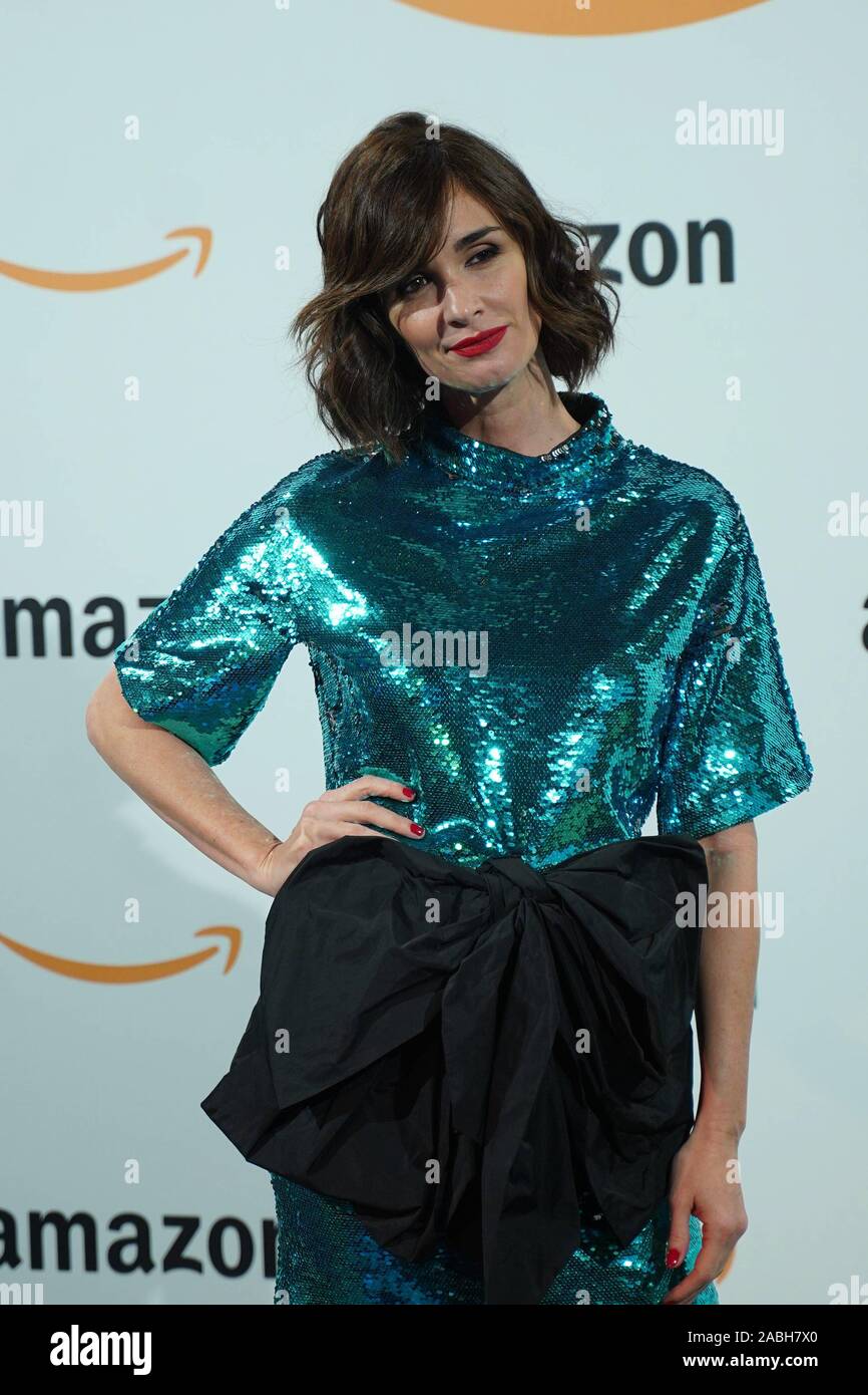 Madrid, Espagne. 27 Nov, 2019. Paz Vega pose lors de l'inauguration d'Amazon"s POP-UP à Callao cinemas, à Madrid, le mercredi 27 novembre 2019, Crédit : CORDON PRESS/Alamy Live News Banque D'Images