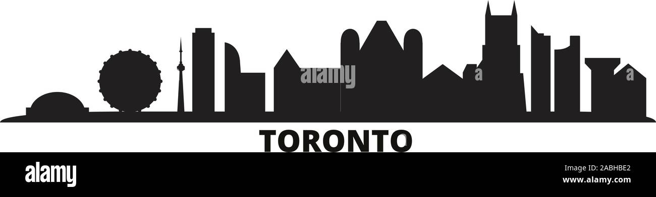 Canada, Toronto city skyline illustration vectorielles. Canada, Toronto cityscape voyage de repères Illustration de Vecteur