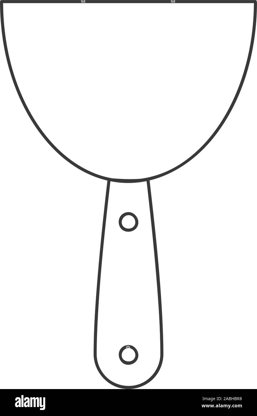 Couteau à mastic ou casseurs de l'icône de l'outil en ligne vectorielle dimensions Illustration de Vecteur