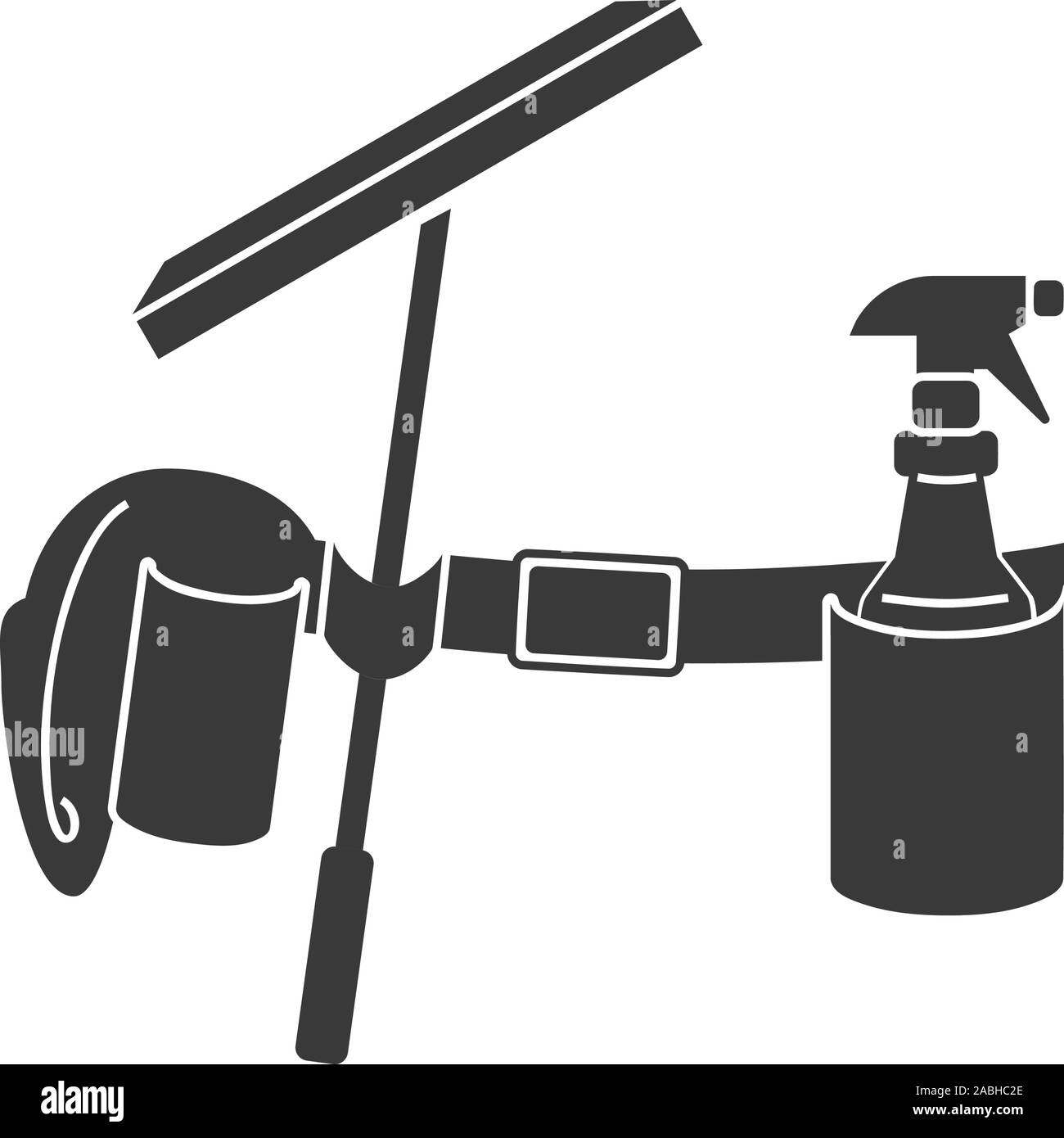 Nettoyage de vitres ou de lavage dans un vecteur icône ceinture Illustration de Vecteur