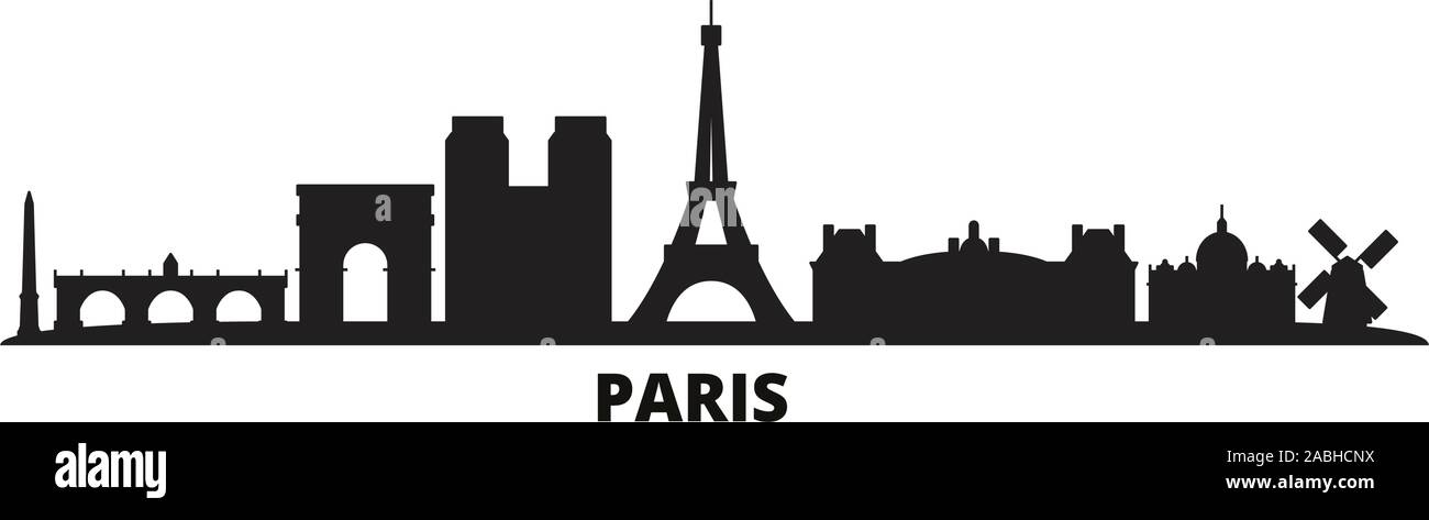France, Paris ville illustration vectorielles. France, Paris travel cityscape de repères Illustration de Vecteur