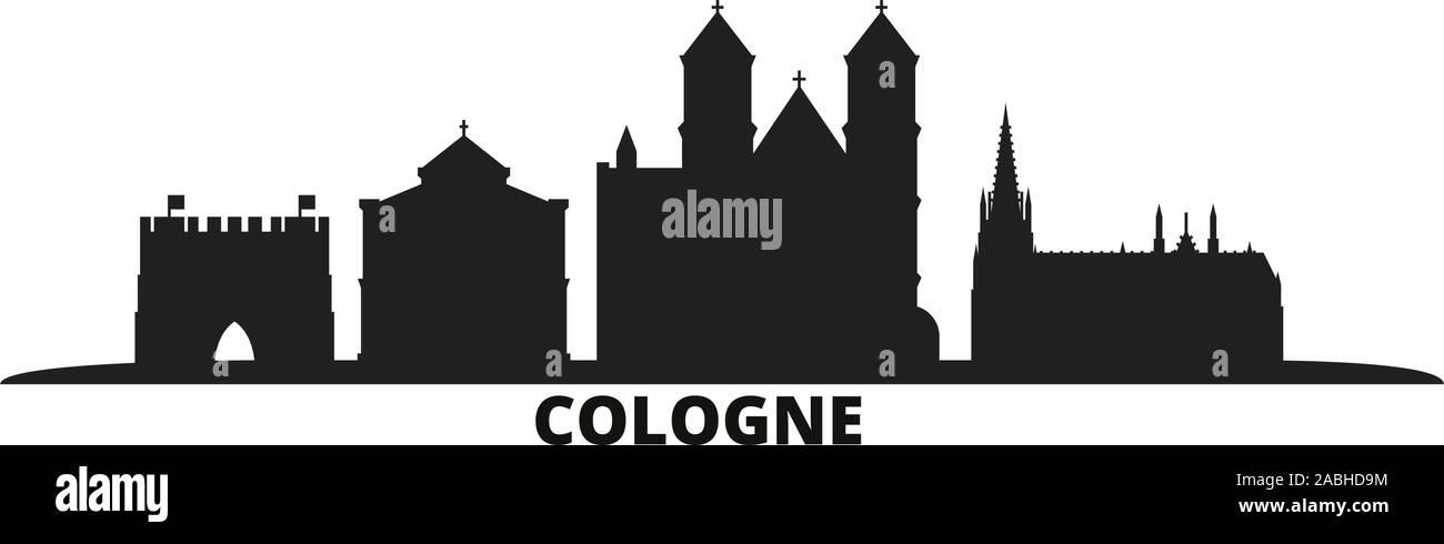 Allemagne, Cologne ville illustration vectorielles. Allemagne, Cologne travel cityscape de repères Illustration de Vecteur