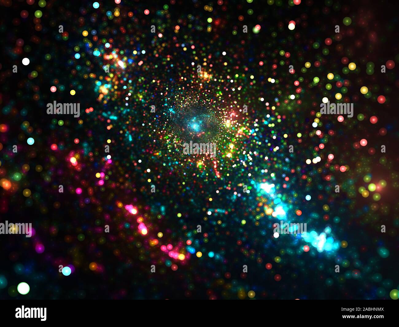 Arrière-plan coloré lumineux cosmos - abstract image générée numériquement Banque D'Images