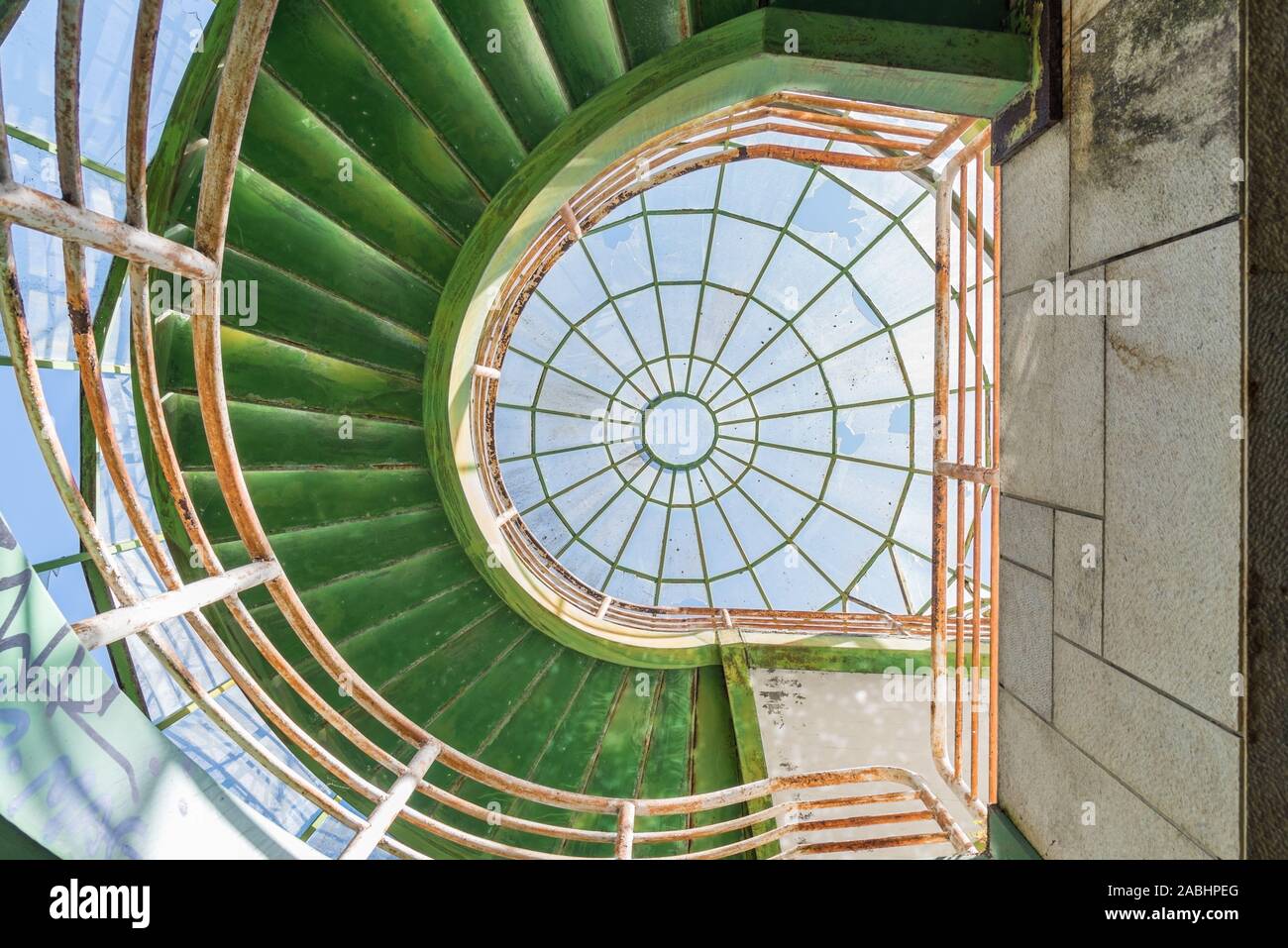 Portugal Lisbonne escalier image couleur dans l'édifice Place perdue Banque D'Images