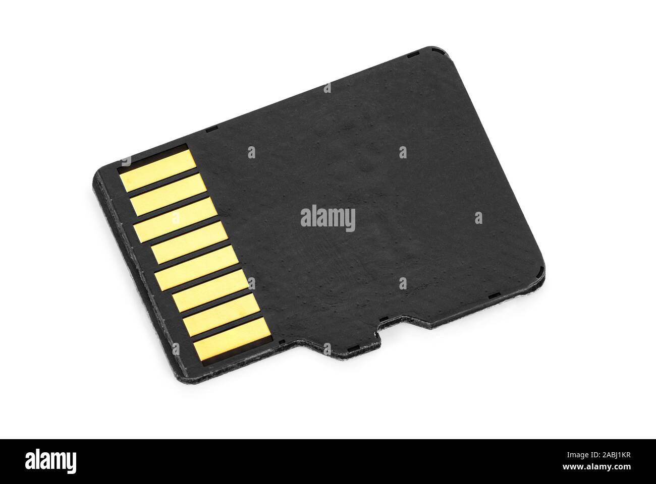Carte mémoire micro SD vierge isolé sur fond blanc avec clipping path Banque D'Images