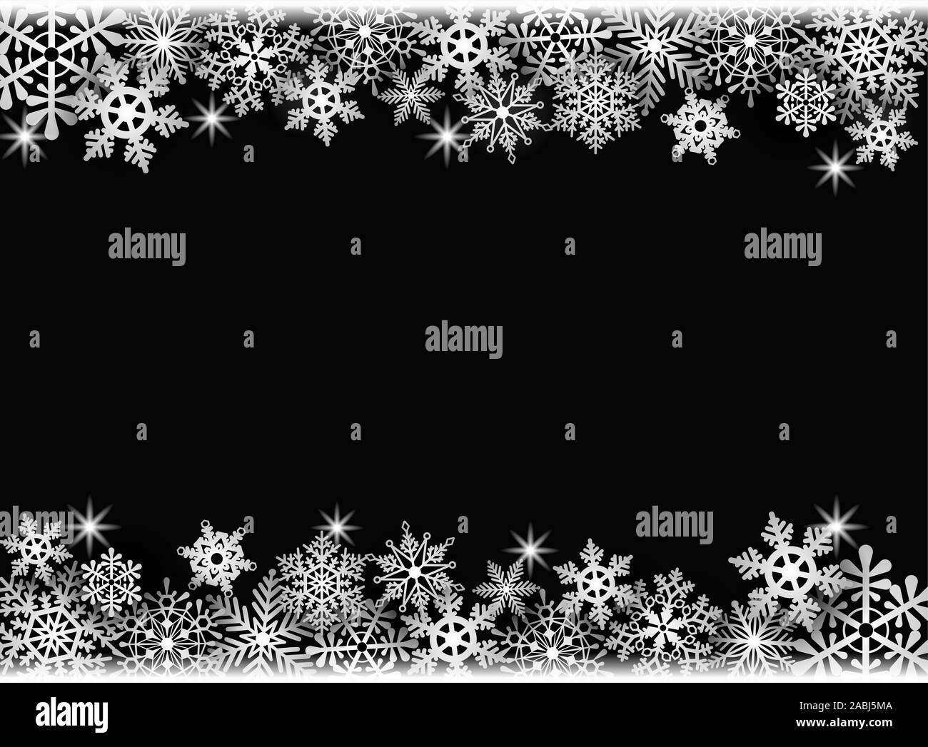 Fond de Noël avec des flocons de neige Banque D'Images