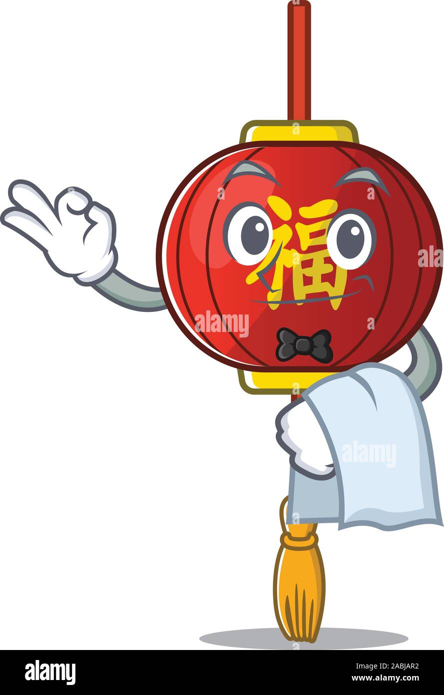 Caractère d'une lanterne asiatique garçon look stylisé Illustration de Vecteur