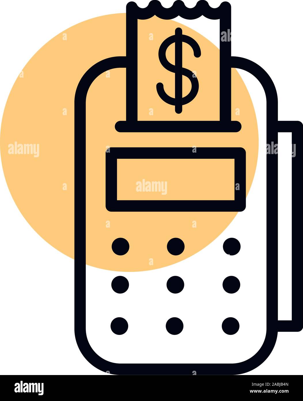 Terminal de point de paiement shopping line vector illustration couleur style dot vector illustration Illustration de Vecteur