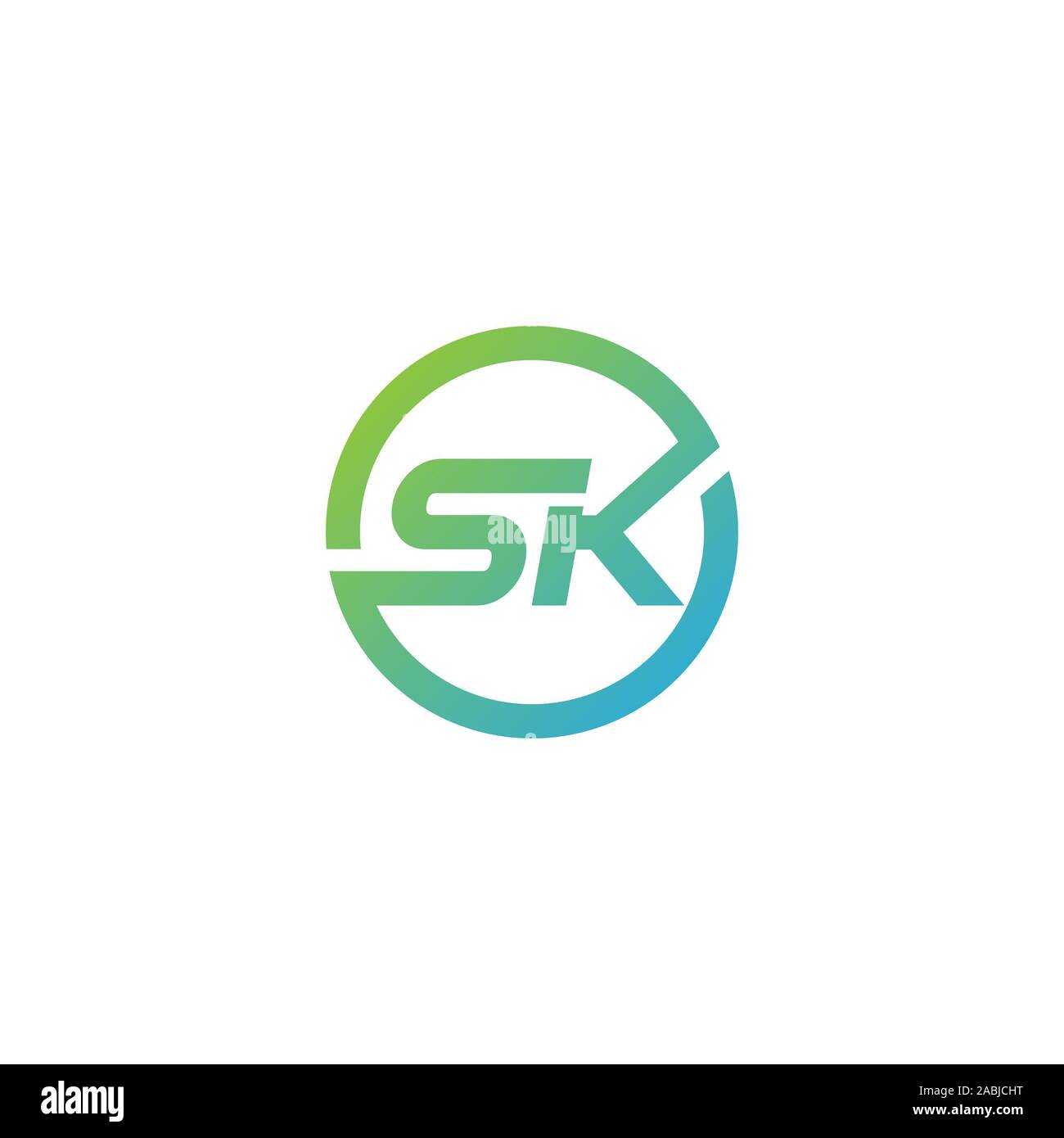 Sk sk moderne. logo logo initial Banque D'Images