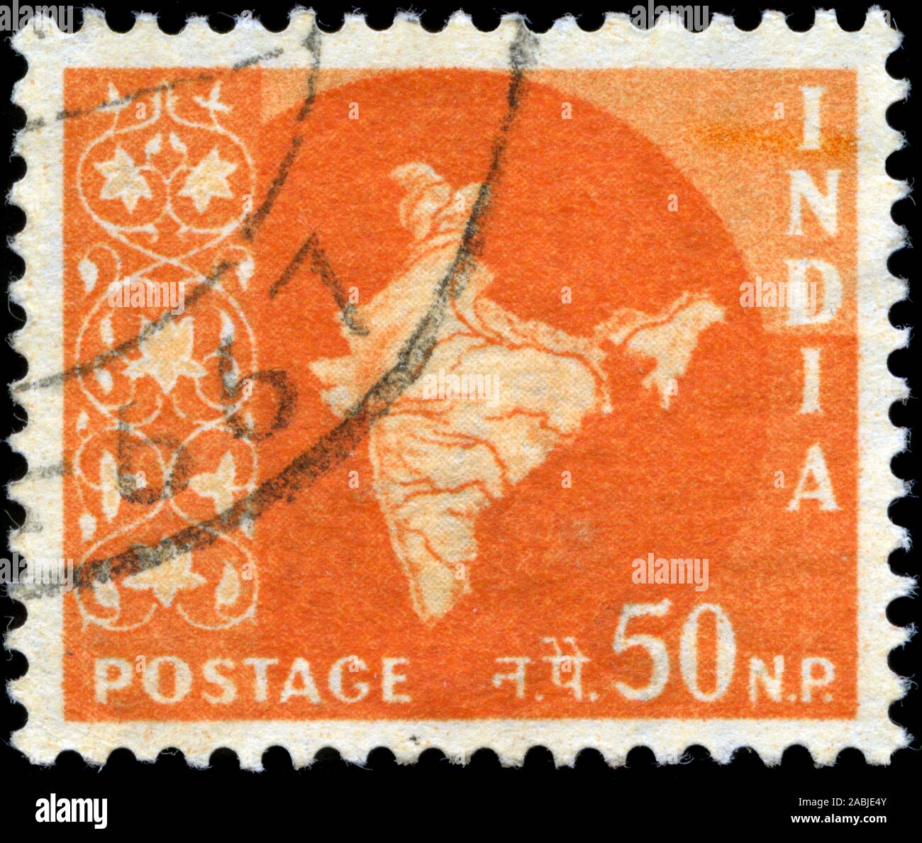 Carte de l’Inde Banque D'Images