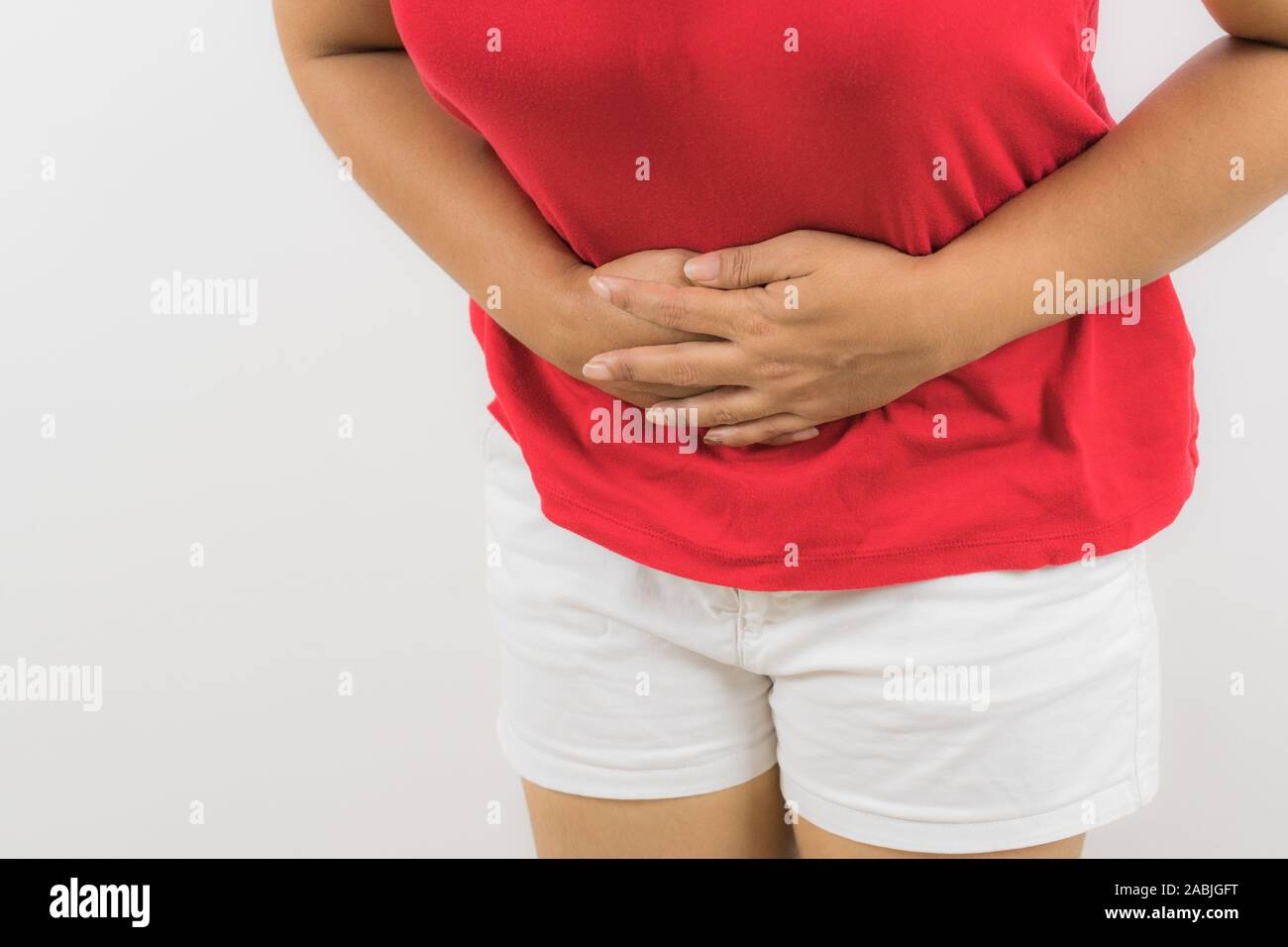La menstruation ou la douleur d'estomac Banque D'Images