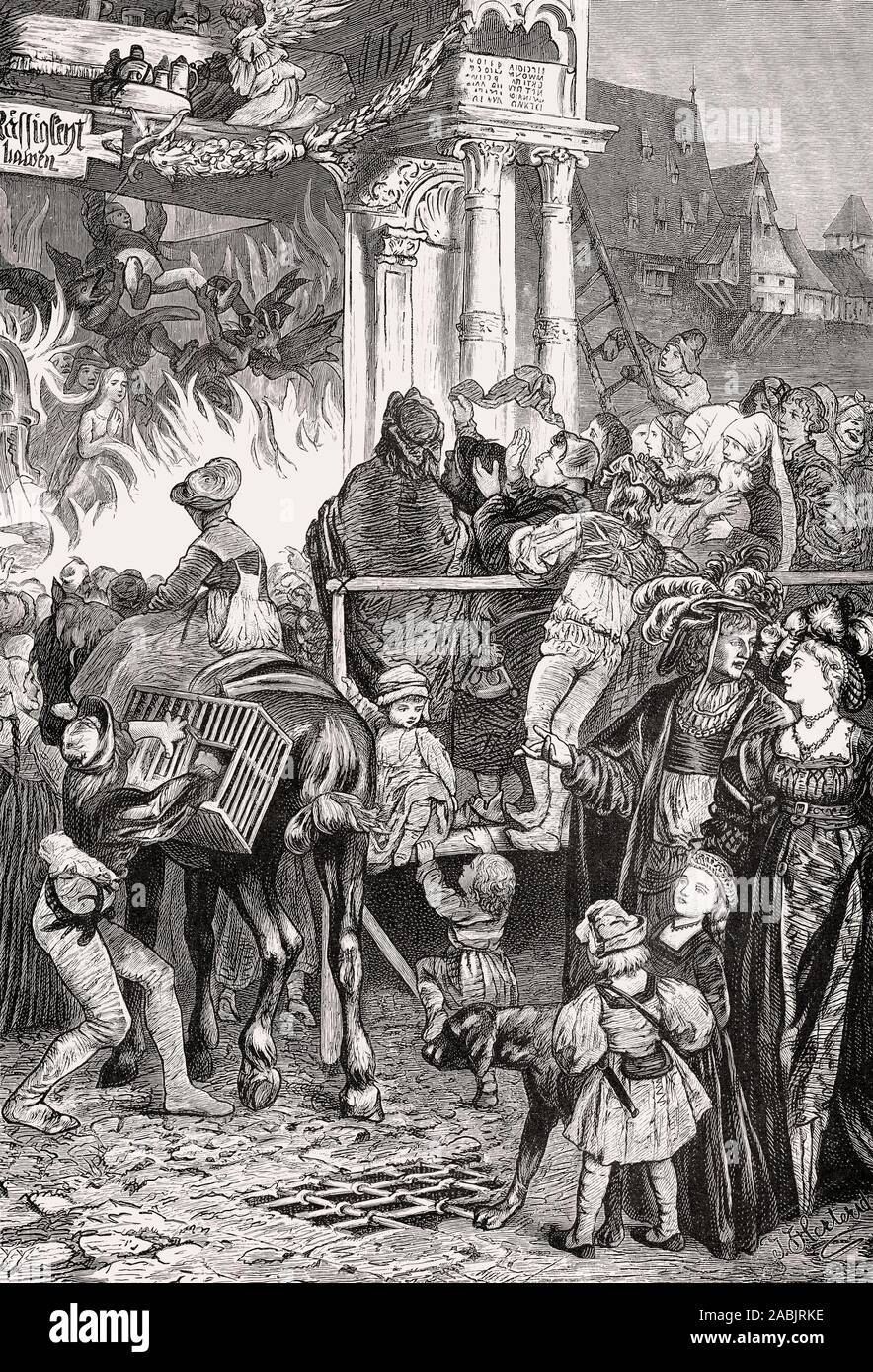 Un mystère médiéval, Allemagne, Europe, 16e siècle Banque D'Images