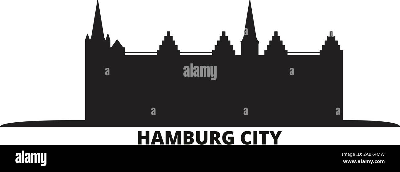 Allemagne, Hamburg City ville illustration vectorielles. Allemagne, Hamburg City travel cityscape de repères Illustration de Vecteur