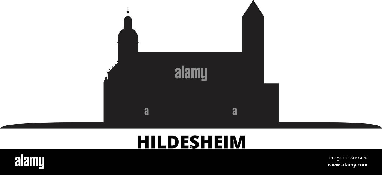 Allemagne, Hildesheim ville illustration vectorielles. Allemagne, Hildesheim travel cityscape de repères Illustration de Vecteur