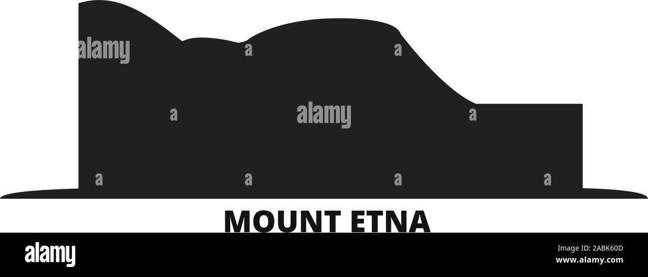 L'Italie, l'Etna, ville d'illustration vectorielle, isolé. L'Italie, l'Etna travel cityscape de repères Illustration de Vecteur