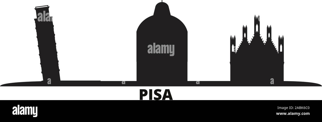 L'Italie, Pise ville illustration vectorielles. L'Italie, Pise billet cityscape de repères Illustration de Vecteur