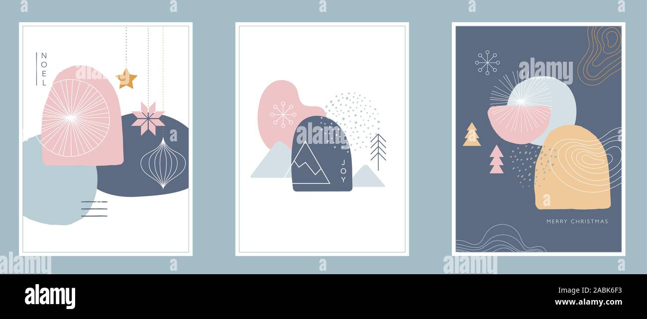 Collection d'abstract background conçoit, des formes d'un style à la mode scandinave propre. Histoire des modèles, vente d'hiver, les médias sociaux contenus promotionnels Illustration de Vecteur