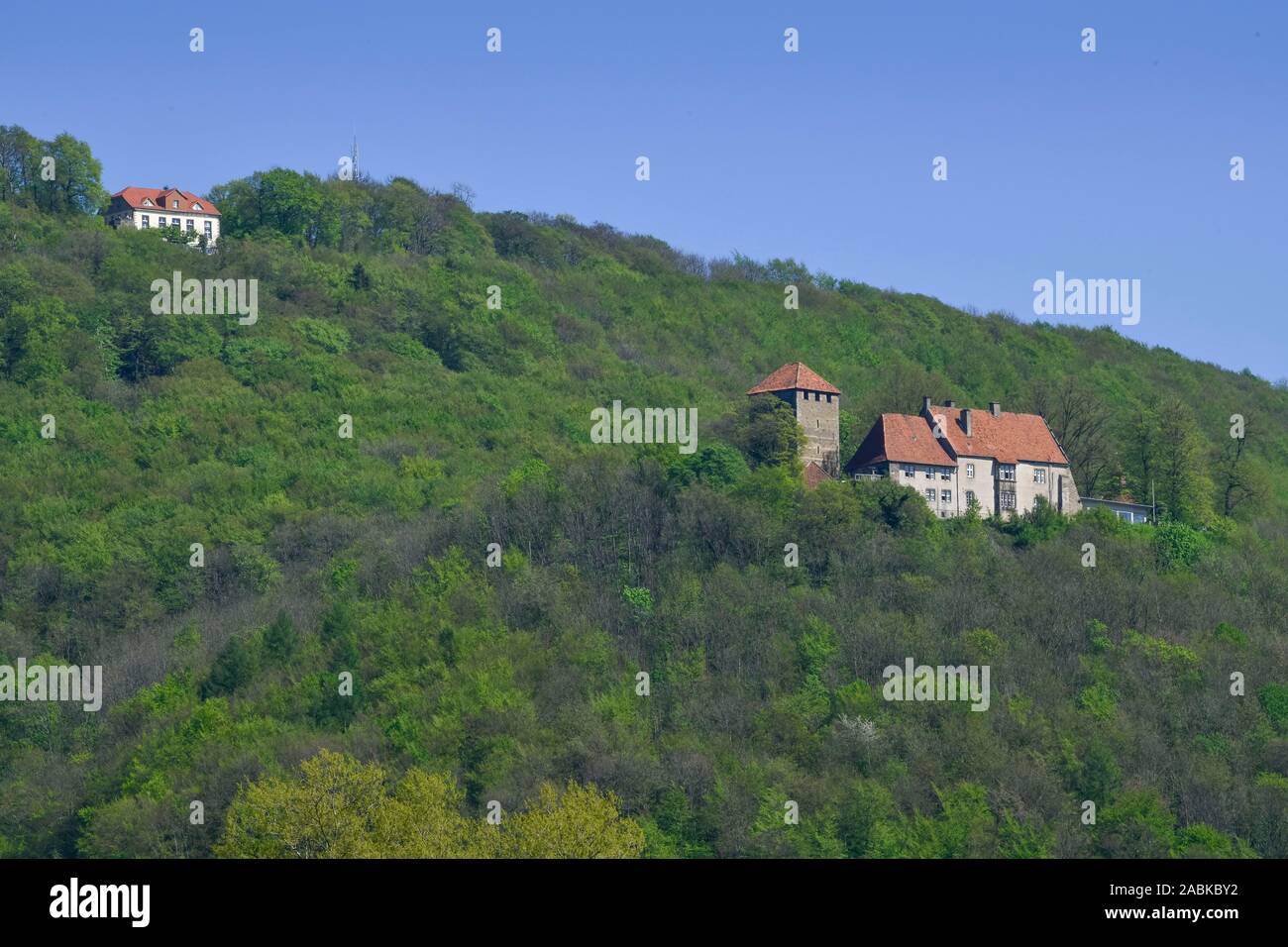 Paschenburg und Burg Schaumburg, Rinteln, Weserbergland, Niedersachsen, Deutschland Banque D'Images