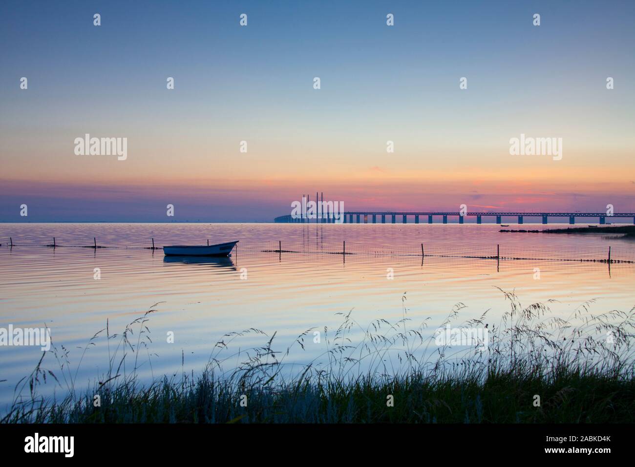 Pont de l'Øresund entre le Danemark et la Suède, Suède Banque D'Images