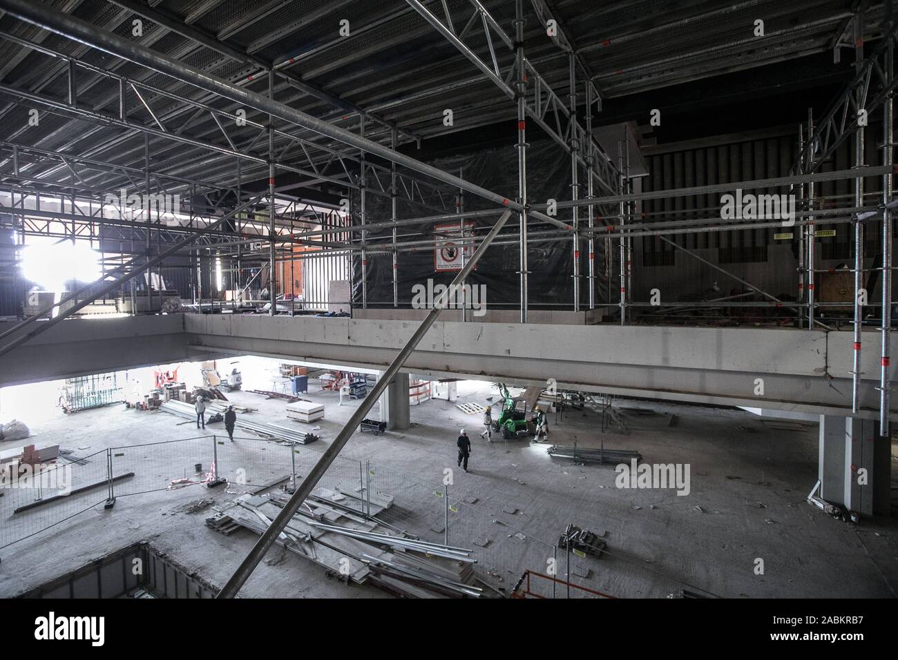 Site de construction au Deutsches Museum. Le complexe est l'objet d'une rénovation générale. Dans la photo le salon de la technologie aérospatiale. [Traduction automatique] Banque D'Images