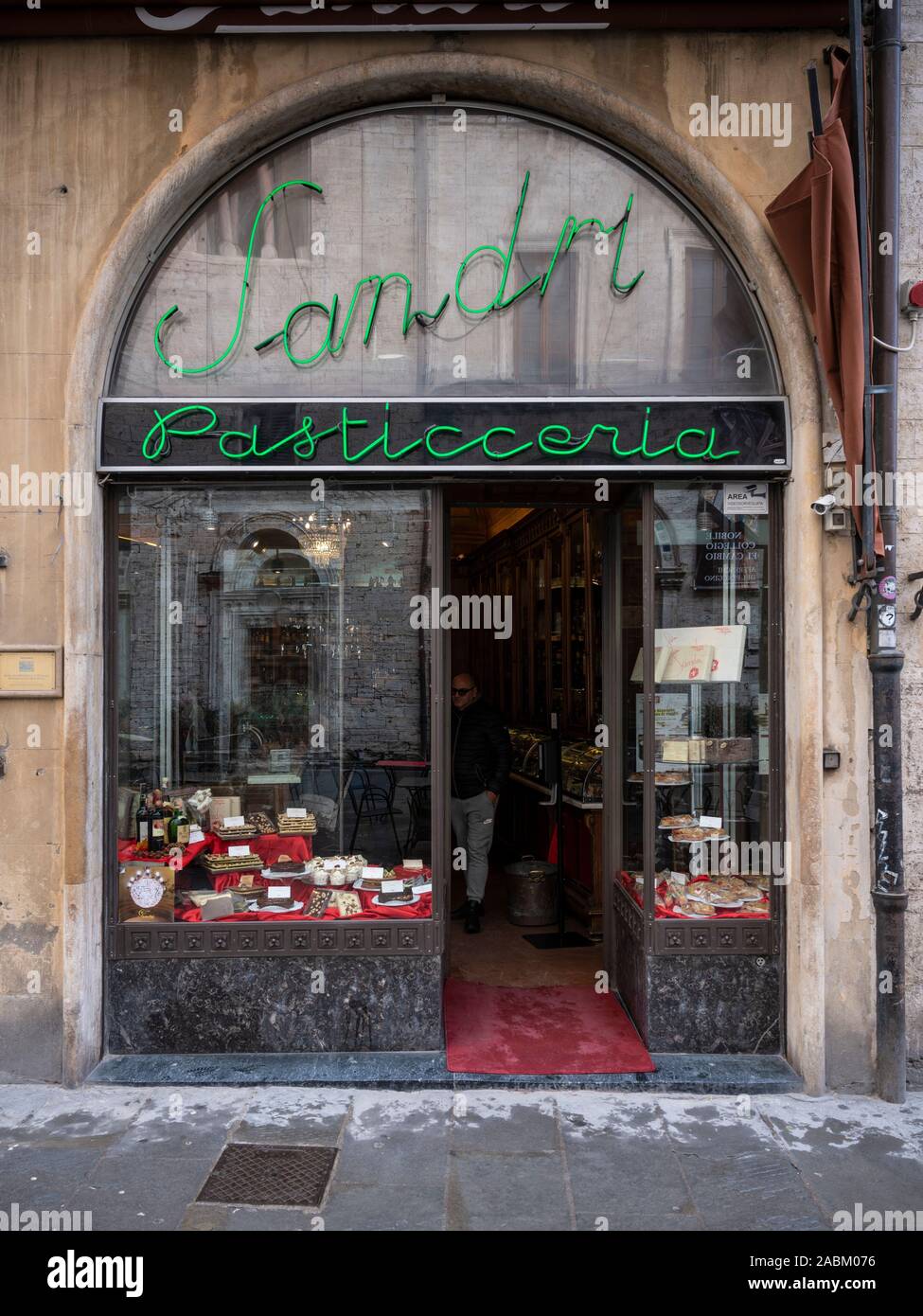 Perugia. L'Italie. Pasticceria Sandri, bar historique/pâtisserie sur Corso Pietro Vannucci, 32. Banque D'Images