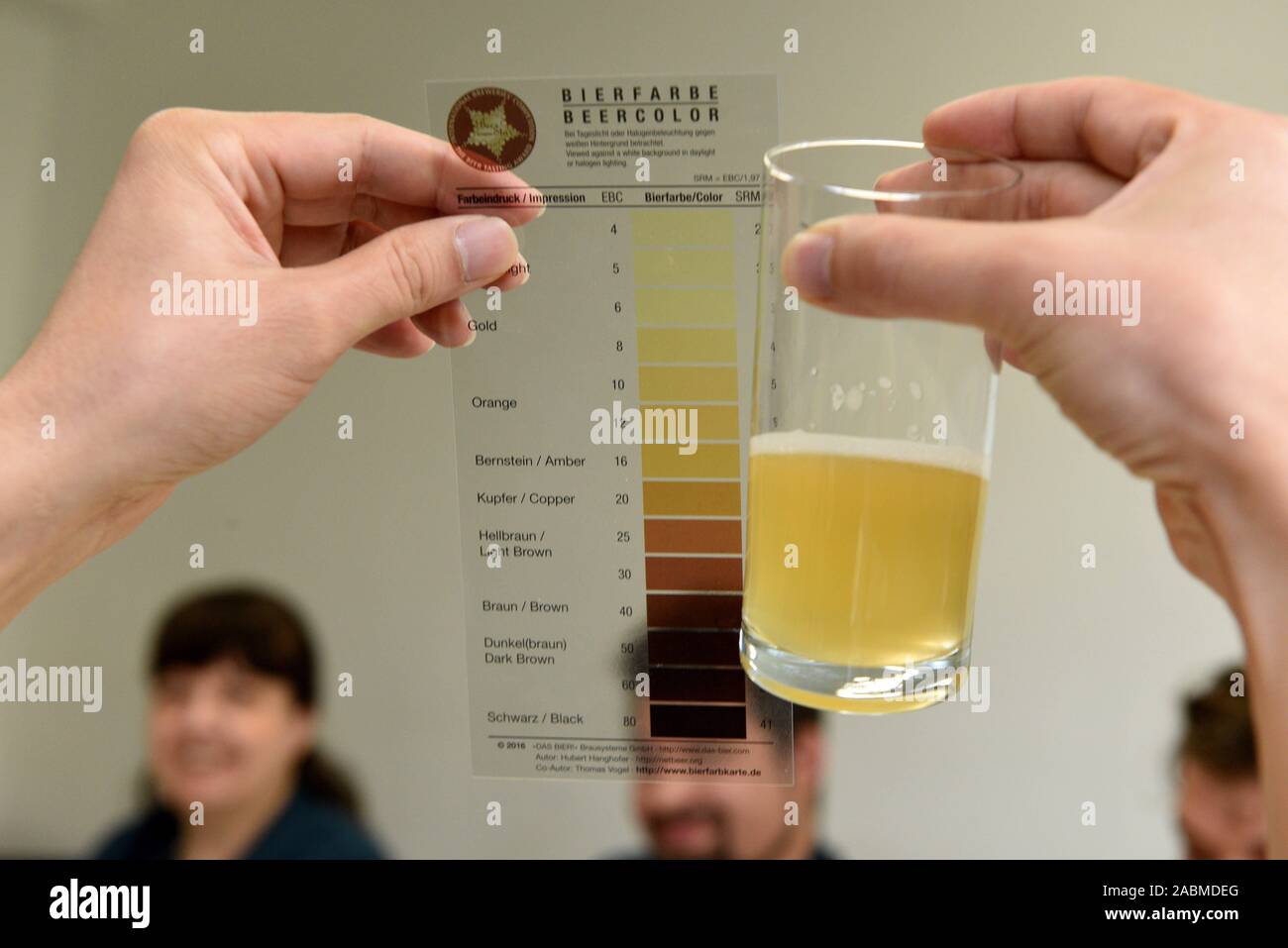 De nombreuses bières seront testés par le jury à l'Académie Doemens Brewing à l'European Beer Award 2019. 2000 types de bière ont été envoyés. [Traduction automatique] Banque D'Images