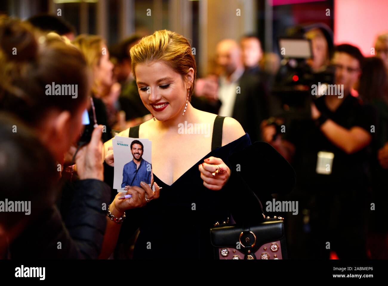 L'actrice Jella au Haase première du film 'Das perfekte Geheimnis" au Mathäser Kino à Munich. [Traduction automatique] Banque D'Images