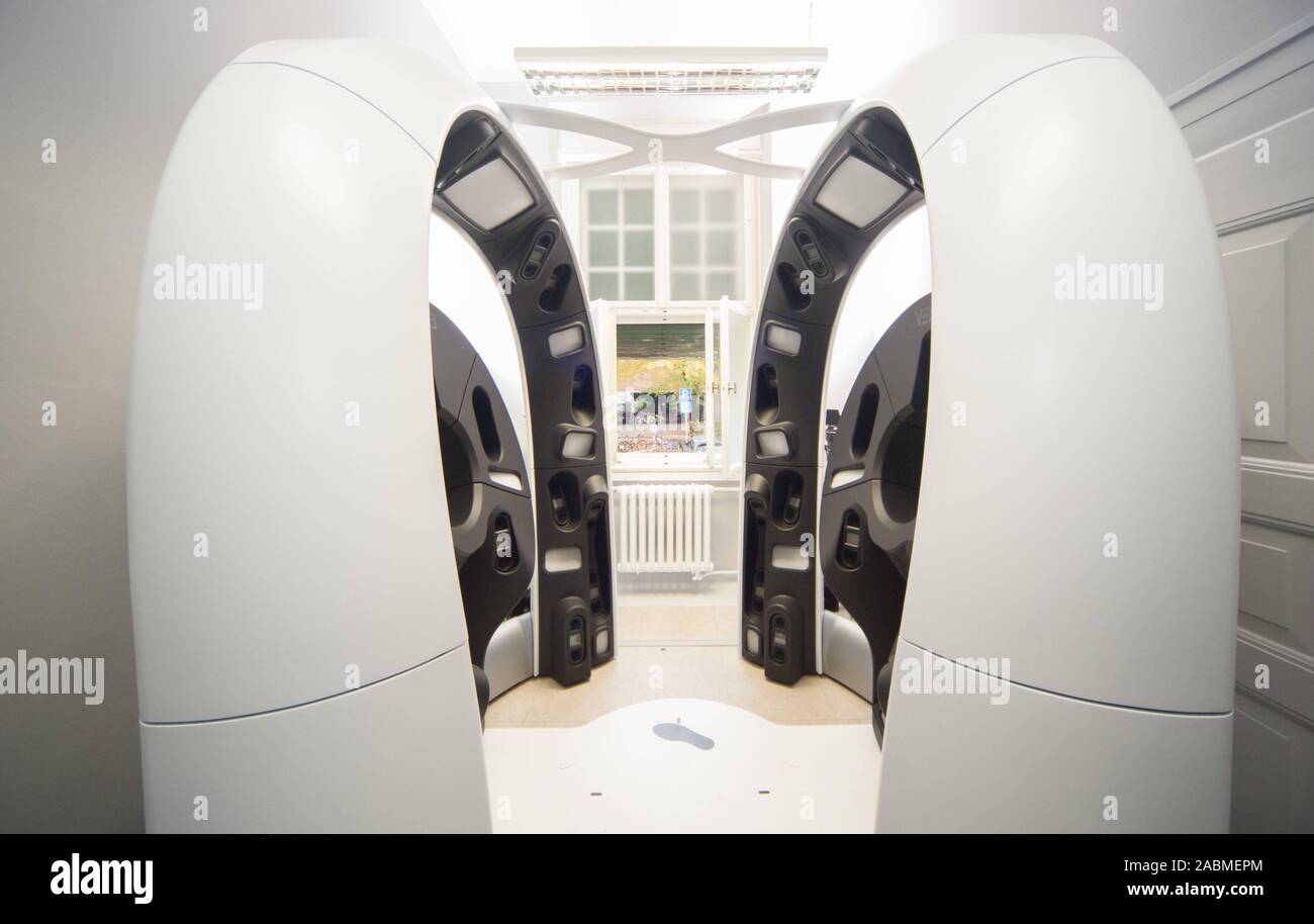 Présentation de la première 3D full-body scanner dans le département de la main, chirurgie plastique et esthétique de l'Hôpital universitaire de Munich en Pettenkoferstraße. [Traduction automatique] Banque D'Images