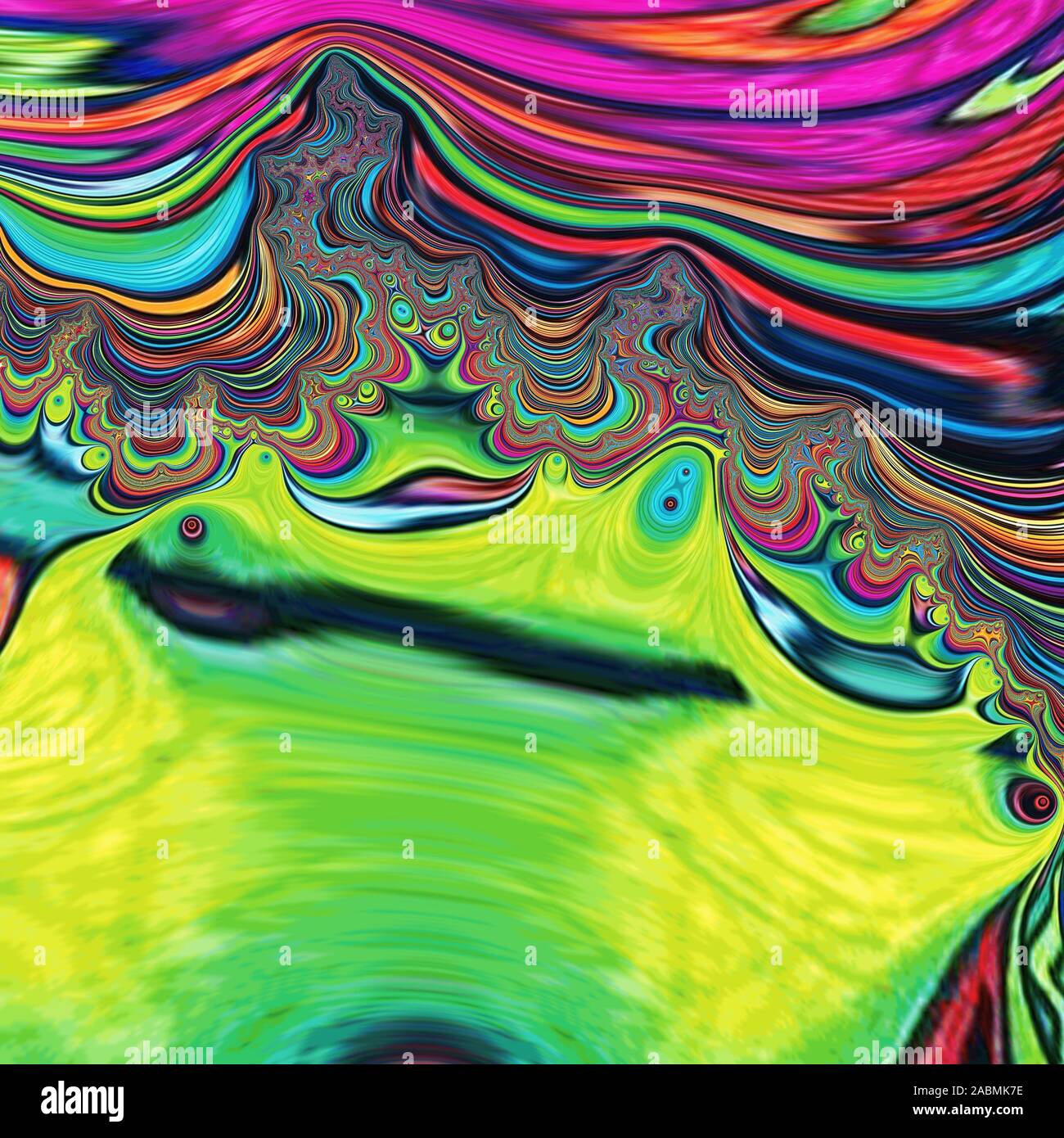 Fonds d'écran LSD colorés Banque D'Images