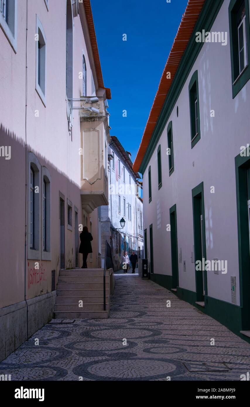 Scène de rue dans le centre de Aveiro Portugal Banque D'Images