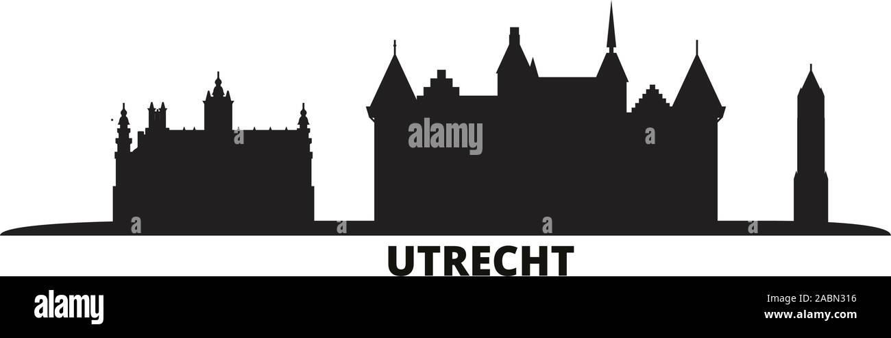 Pays-bas, Utrecht ville illustration vectorielles. Pays-bas, Utrecht billet cityscape de repères Illustration de Vecteur