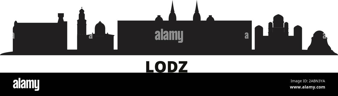 Pologne, Lodz ville illustration vectorielles. Pologne, Lodz travel cityscape de repères Illustration de Vecteur