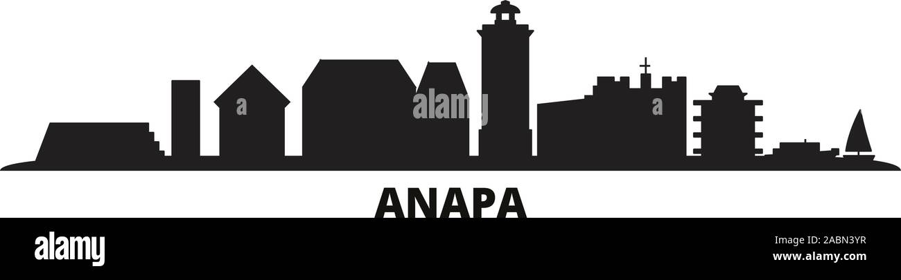 La Russie, l'ANAPA ville illustration vectorielles. La Russie, l'ANAPA travel cityscape de repères Illustration de Vecteur