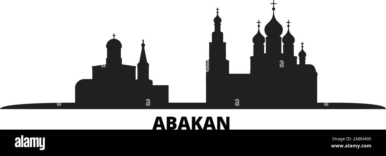 La Russie, l'Abakan ville illustration vectorielles. La Russie, l'Abakan travel cityscape de repères Illustration de Vecteur