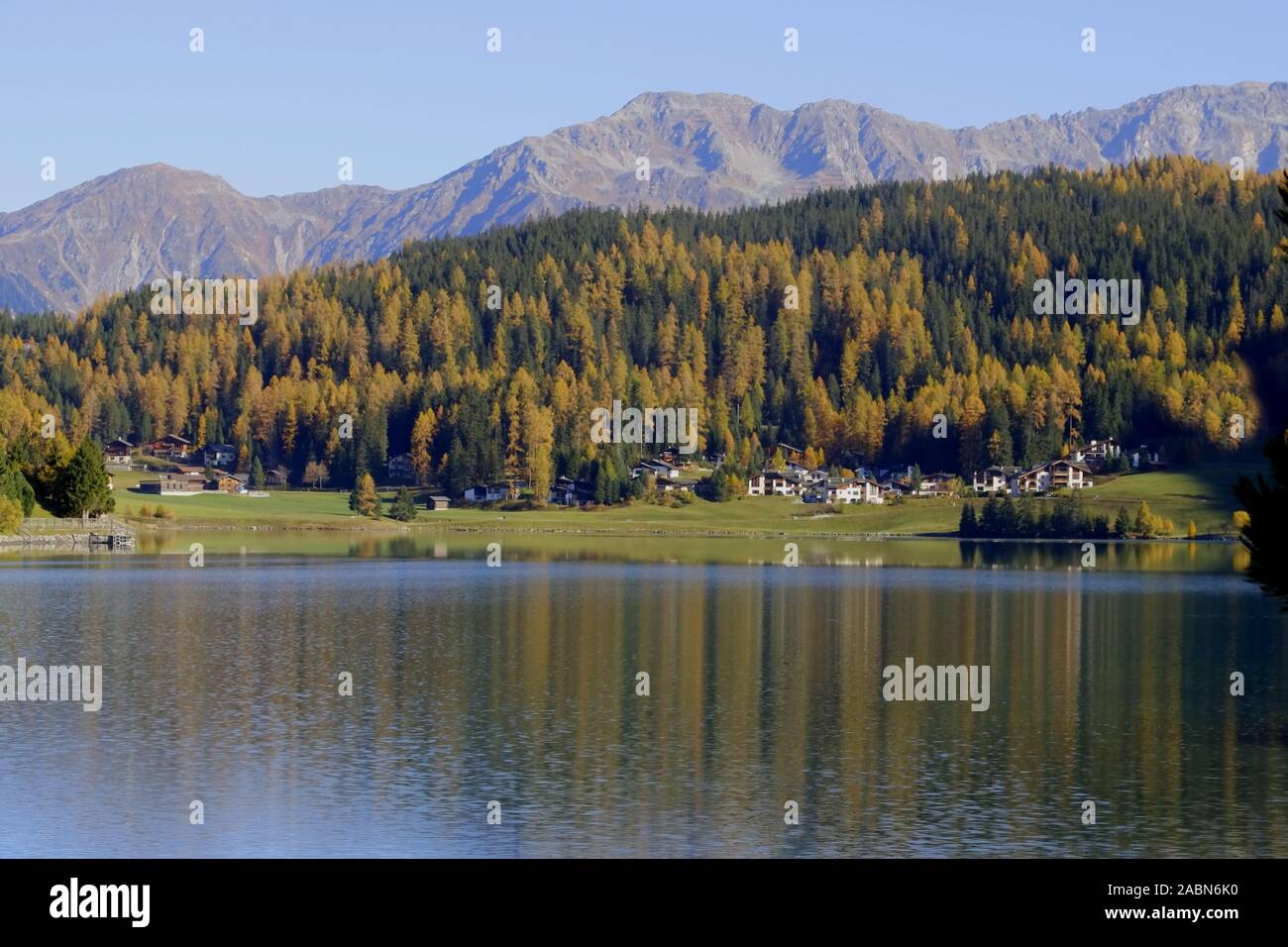 Herbststimmung am Davoser Voir Banque D'Images