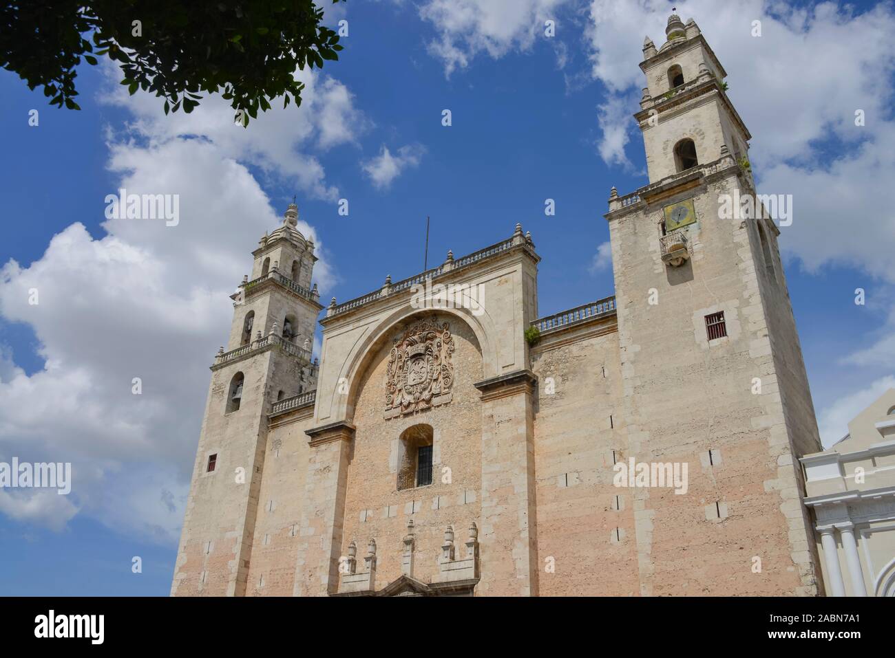 Cathédrale de San Ildefonso, Plaza de la Independencia, Merida, Yucatan, Mexique Banque D'Images